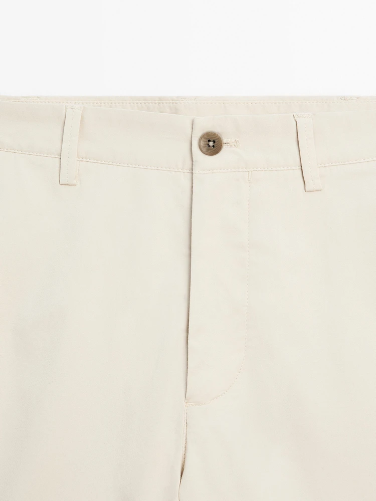 Cotton blend Bermuda shorts