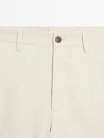 Cotton blend Bermuda shorts