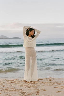 TOP MANCHES LONGUES CROCHET