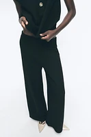 TEXTURED WIDE LEG PANTS