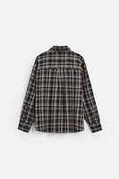 RELAXED FIT PLAID SHIRT