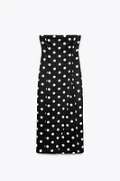 ZW COLLECTION STRAPLESS POLKA DOT DRESS