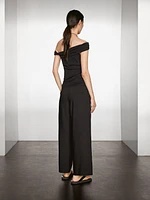 Pantalon fluide lin à pinces