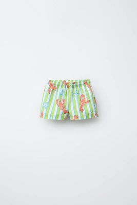 2-6 YEARS/ STAR AND LOBSTER SWIM SHORTS