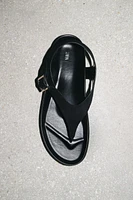 SUEDE FLAT SANDALS