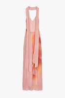ROBE LONGUE IMPRIMÉE FOULARD