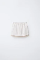 JUPE-SHORT ORGANZA 100 % LIN