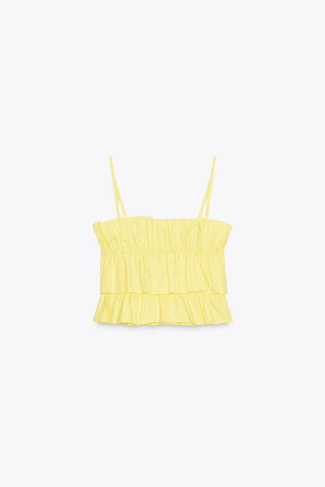 POPLIN CROP TOP