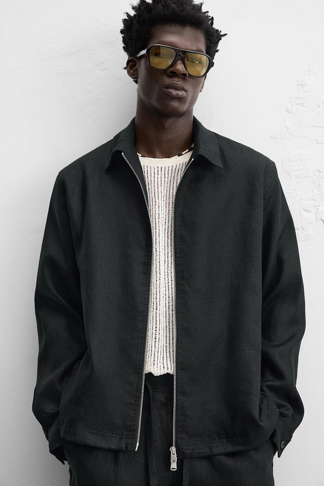 100% LINEN OVERSHIRT
