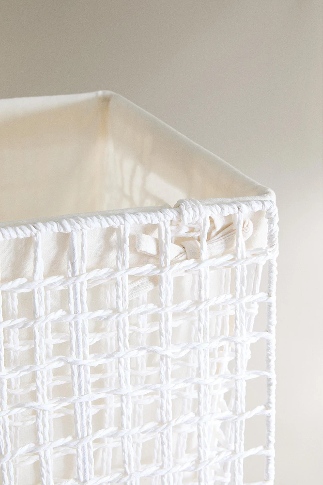 PANIER À LINGE AVEC TISSU INTÉRIEUR