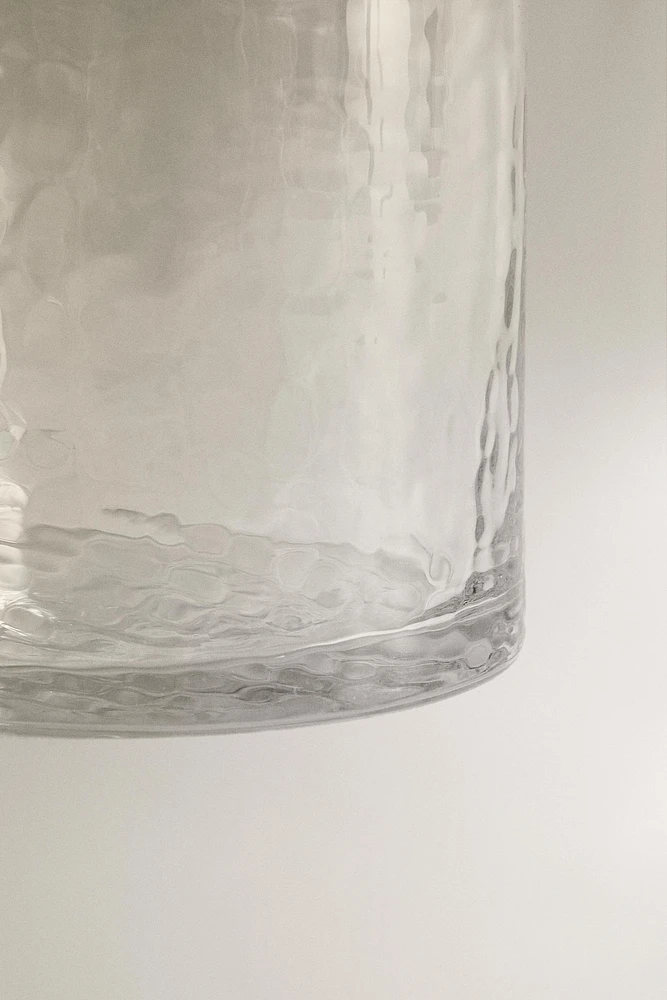 VERRE EN VERRE RECYCLABLE MARTELÉ