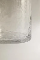 VERRE EN VERRE RECYCLABLE MARTELÉ