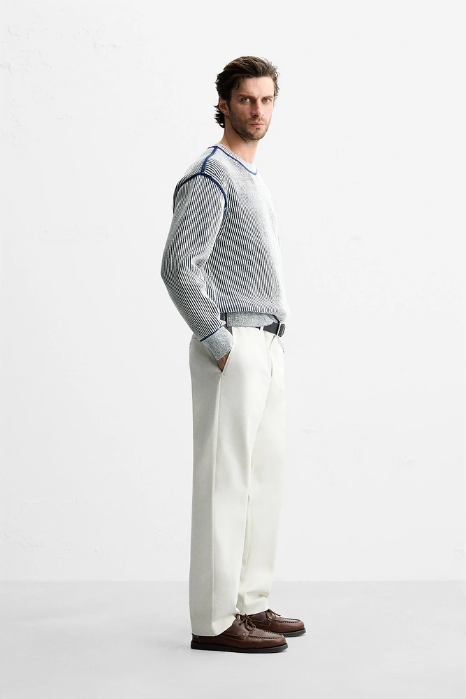 RIBBED CONTRASTING SWEATER