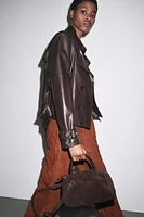 SPLIT LEATHER BOWLING BAG