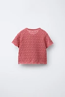 POINTELLE KNIT TOP