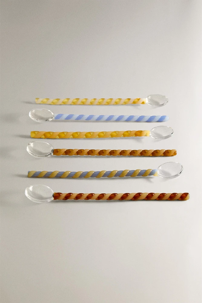 SET OF BOROSILICATE GLASS TABLESPOONS