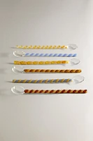 SET OF BOROSILICATE GLASS TABLESPOONS
