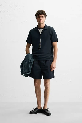 QUARTER ZIP POLO