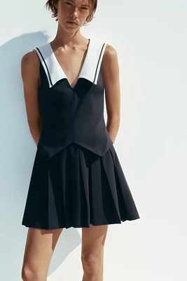SHORT PLEATED DRESS
