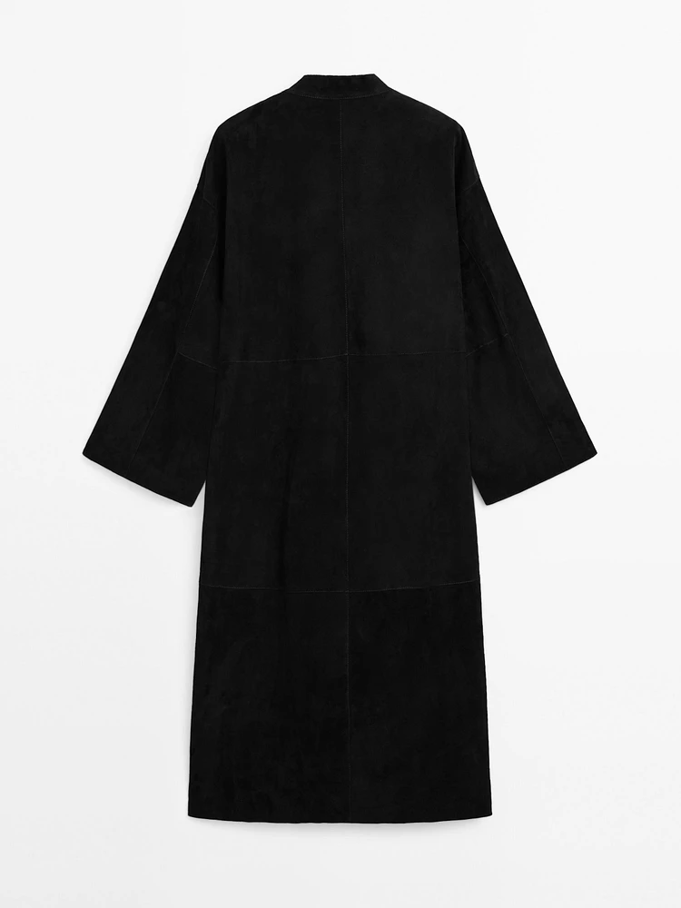 Kimono long en cuir et daim - Limited Edition