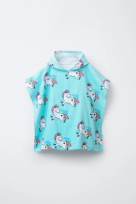 PONCHO SERVIETTE LICORNES