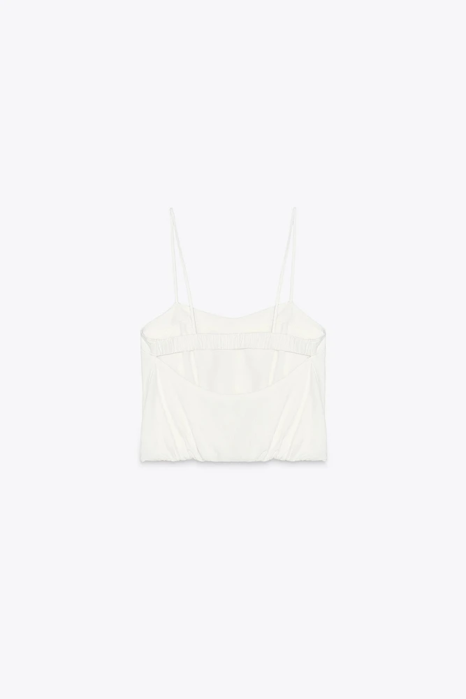 LINEN BALLOON TOP