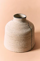 WIDE SEAGRASS VASE WITH LINE