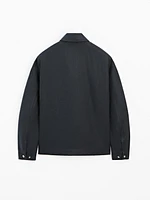 100% linen zip-up jacket