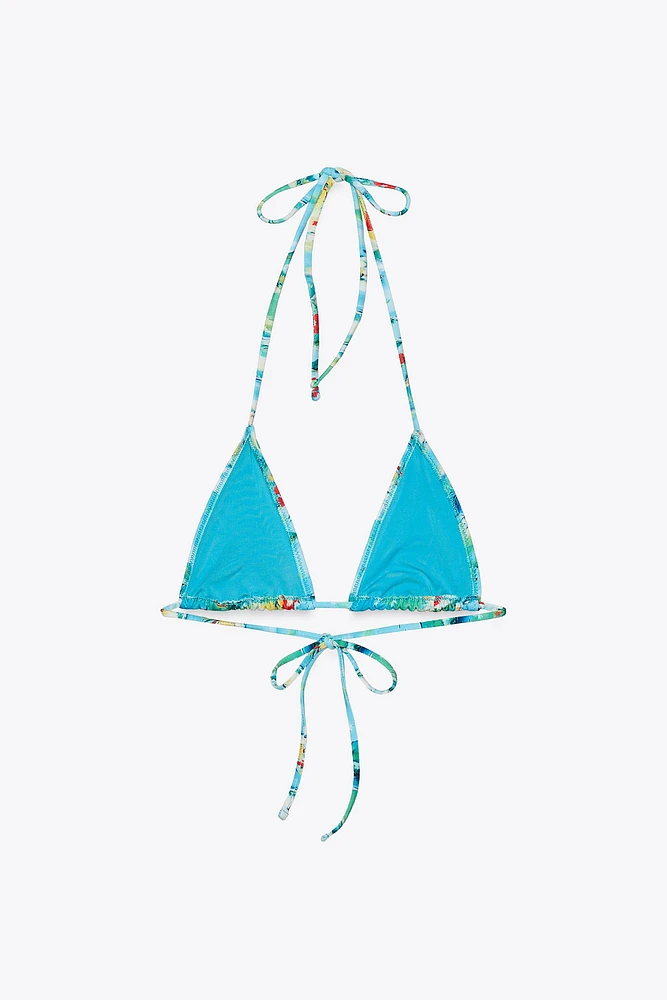 HAUT DE BIKINI IMPRIMÉ TROPICAL