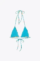 TROPICAL PRINT BIKINI TOP