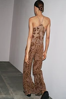 FAUX SUEDE CROCHET TOP