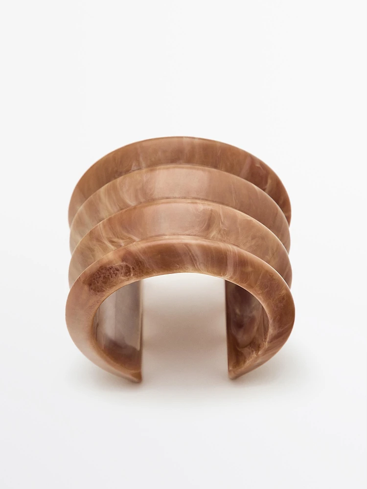 Wide seaside resin bracelet