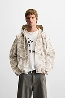 ABSTRACT PRINT DENIM JACKET