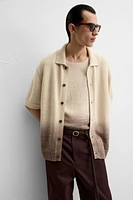GRADIENT PRINT KNIT SHIRT