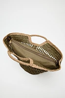 WOVEN BASKET BAG