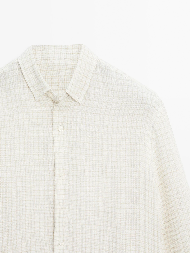 100% linen regular fit shirt