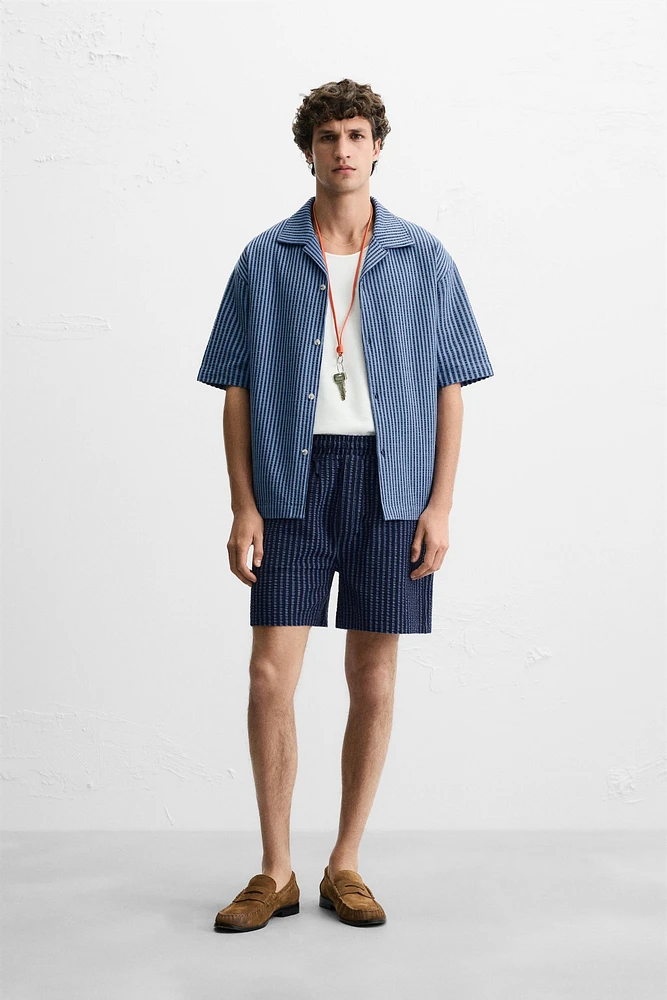 CHEMISE RELAXED FIT SEERSUCKER