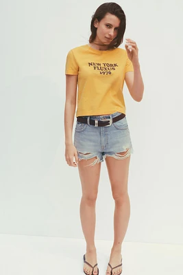 T-SHIRT DÉLAVÉ AVEC INSCRIPTION