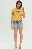 T-SHIRT DÉLAVÉ AVEC INSCRIPTION