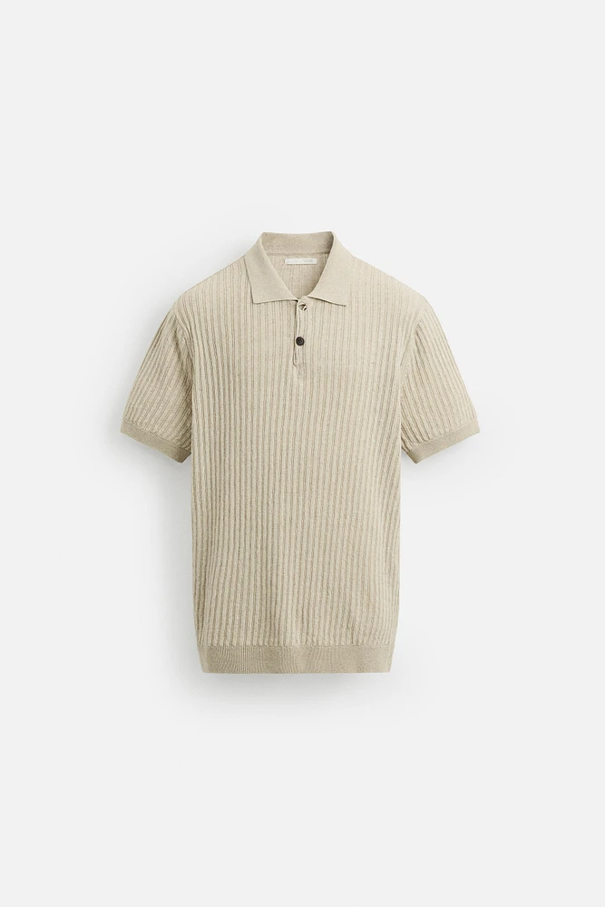 POLO EN MAILLE CÔTELÉE