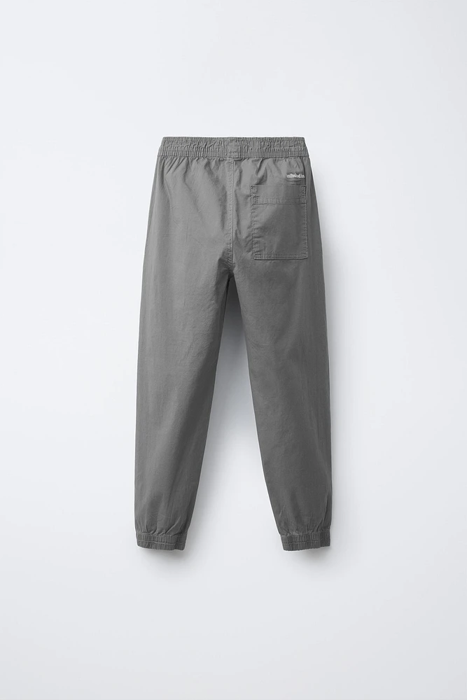 PANTALON DE JOGGING EN POPELINE