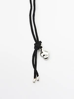 Stone cord necklace