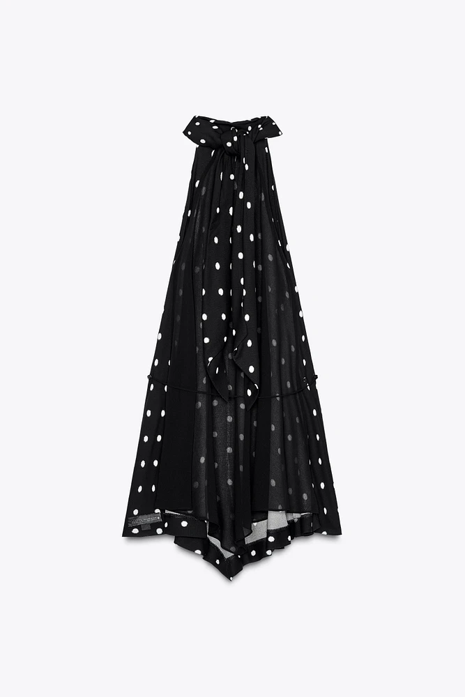 POLKA DOT HALTER TOP ZW COLLECTION