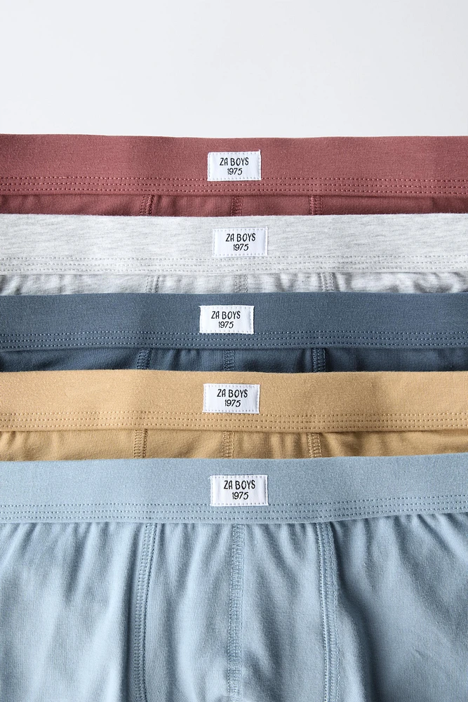 6- YEARS/ FIVE-PACK OF LABEL BOXERS