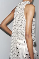 ZW COLLECTION POLKA DOT HALTER TOP