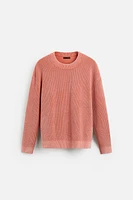 RIBBED WASHED SWEATER