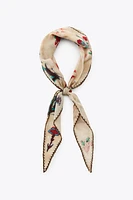 BANDANA FLEURS BRODÉES DENTELLE