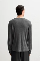 LONG SLEEVE CREPE T-SHIRT