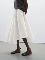Jupe midi asymétrique fluide