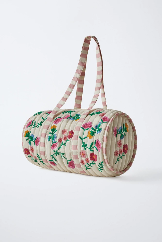 EMBROIDERED BOWLING BAG